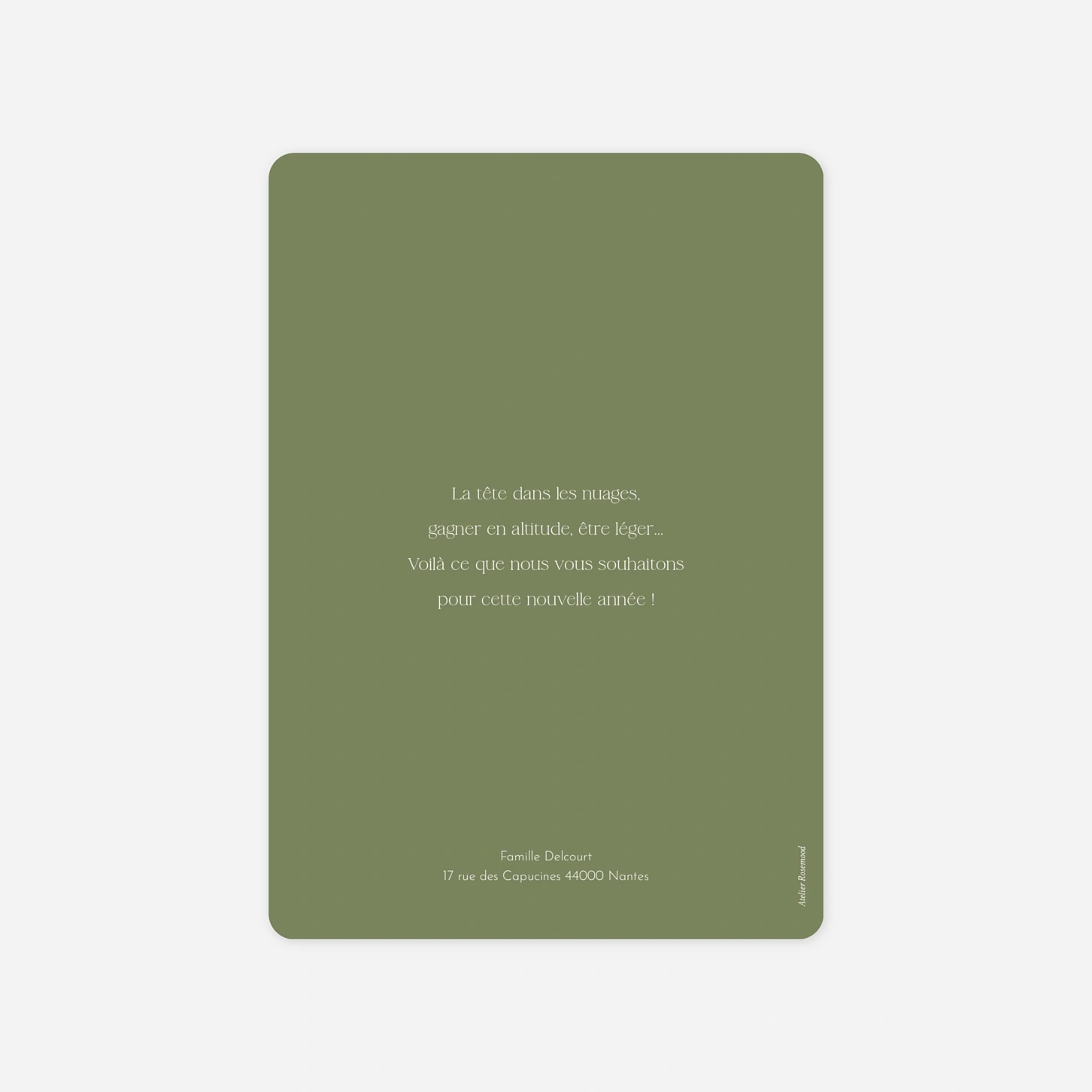 Carte de voeux Vague d'amour