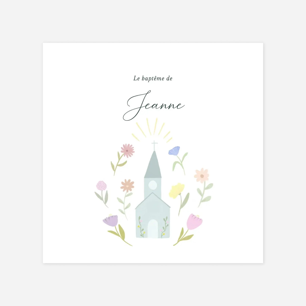 Faire-part baptême Village en fête