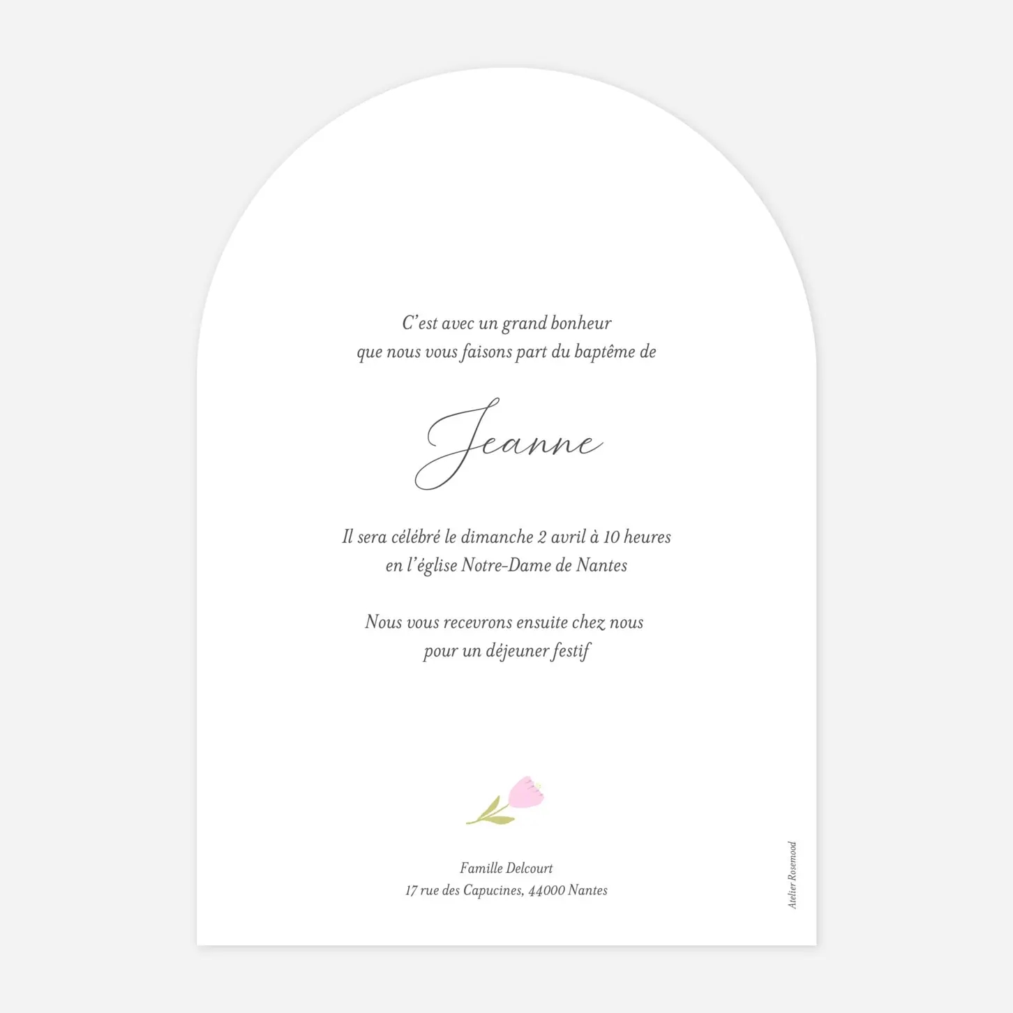 Faire-part baptême Village en fête