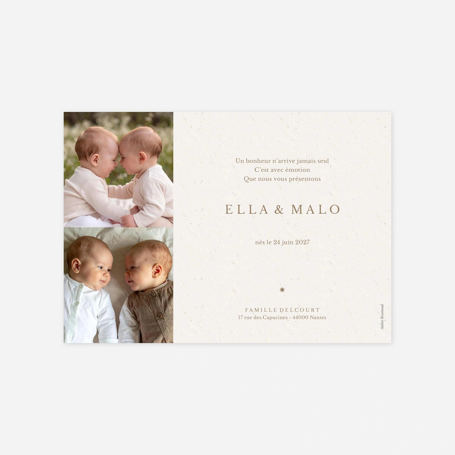 Faire-part naissance Votre histoire