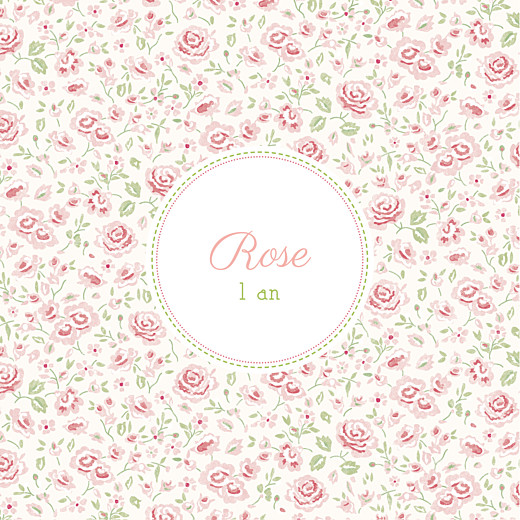 Carte d'anniversaire Félicité rose - Recto