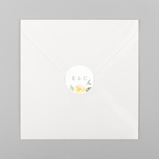 Stickers pour enveloppes mariage Jardin anglais vert - Vue 2