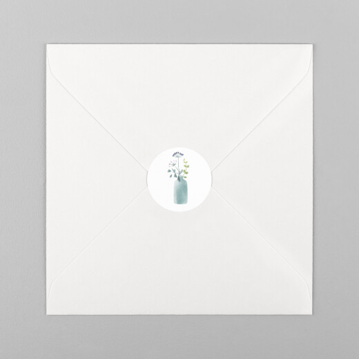 Stickers pour enveloppes mariage Bouquet sauvage blue - Vue 2
