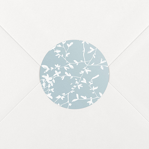 Stickers pour enveloppes mariage Reflets dans l'eau vert - Vue 1