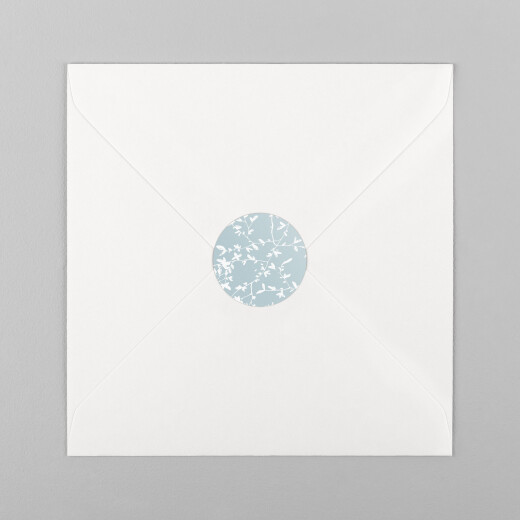 Stickers pour enveloppes mariage Reflets dans l'eau vert - Vue 2