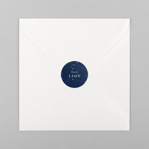 Stickers pour enveloppes naissance Univers bleu nuit - Vue 2