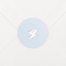Stickers pour enveloppes baptême Allégresse bleu