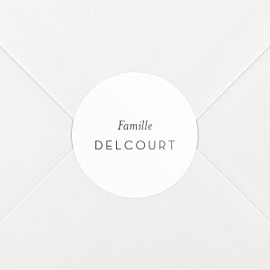 Stickers pour enveloppes vœux Simplement blanc