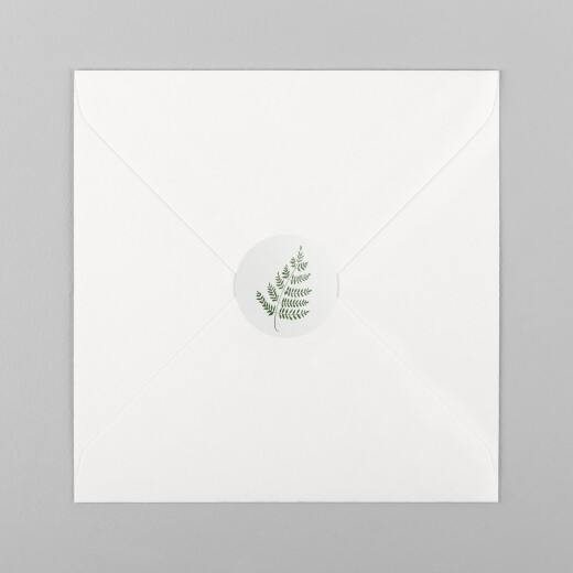 Stickers pour enveloppes mariage Joli sous-bois gris - Vue 2