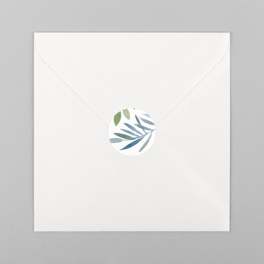 Stickers pour enveloppes mariage Belle saison blanc - Vue 2