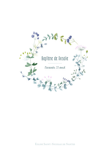 Couverture Livret de messe Bouquet sauvage bleu - Page 1