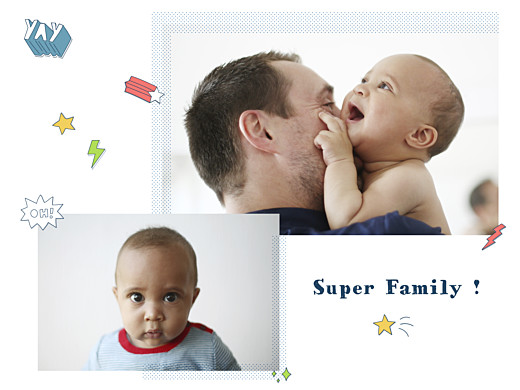 Affichette Super family blanc - Recto