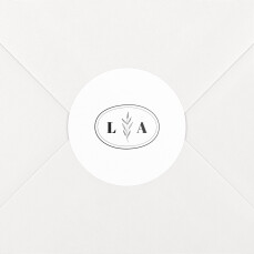 Stickers pour enveloppes mariage Herbier blanc