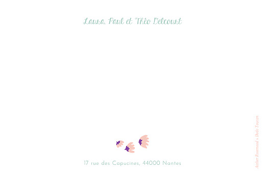 Carte de correspondance Dodo Toucan - Évasion blanc - Verso