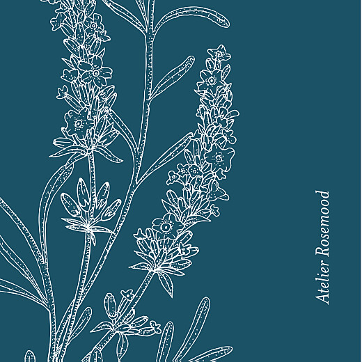 Etiquette perforée mariage Botanique bleu - Verso