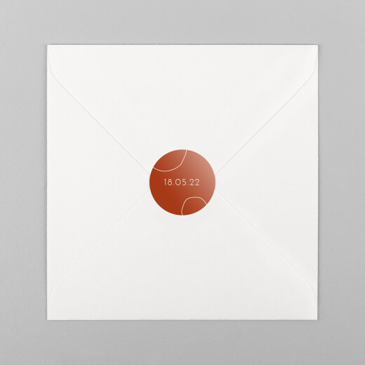Stickers pour enveloppes naissance Ricochet terracota - Vue 2