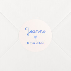 Stickers pour enveloppes naissance Jardin de flœurs bleu