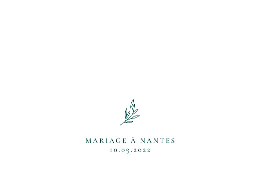 Carton d'invitation mariage Ronde des prés (paysage) vert - Verso
