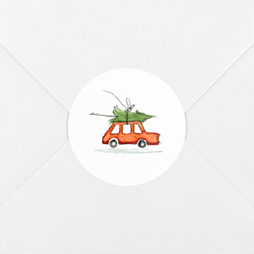 Stickers pour enveloppes vœux Jingle Bells - Vue 1