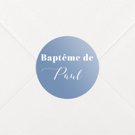Stickers pour enveloppes baptême Classique bleu - Vue 1