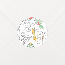 Stickers pour enveloppes vœux À colorier ! by OMY blanc
