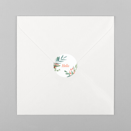 Stickers pour enveloppes naissance Solstice d'hiver blanc - Vue 2