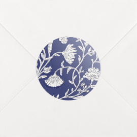 Stickers pour enveloppes naissance Douces indiennes bleu