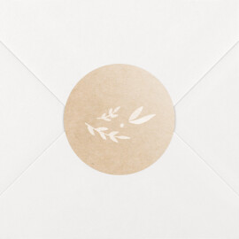 Stickers pour enveloppes vœux Douce nuit beige texturé