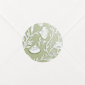 Stickers pour enveloppes vœux Douces indiennes vert