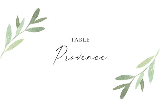 Marque-table mariage Luberon beige - Recto