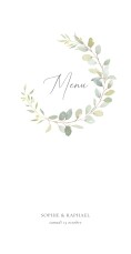 Menu de mariage Bouquet champêtre (4 pages) vert