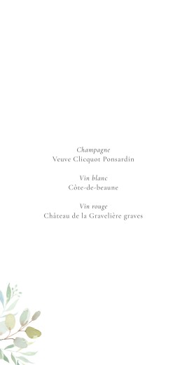 Menu de mariage Bouquet champêtre (4 pages) vert - Page 2
