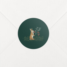 Stickers pour enveloppes vœux Conte de noël vert