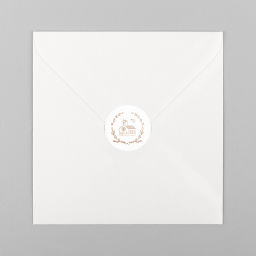 Stickers pour enveloppes baptême Première cérémonie terracotta - Vue 2