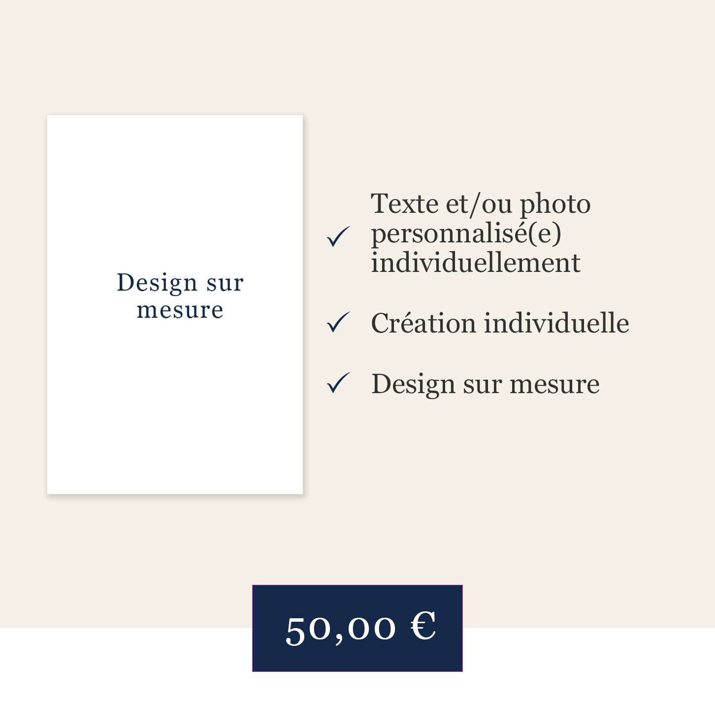 Produit sur mesure Service Premium